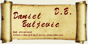 Daniel Buljević vizit kartica